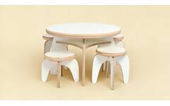 Rolf More - Ronde tafel, wit, hoogte B2 (53 cm)