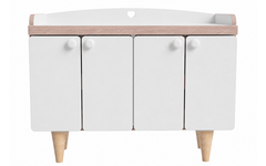 Commode voor poppenhoek, wit