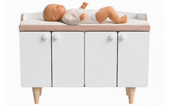 Commode voor poppenhoek, wit