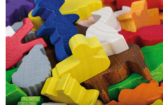 Houten figuren inheemse dieren, set van 84 stuks