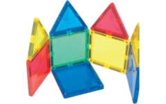 Magnetiles driekanten en vierkanten, 100 delig
