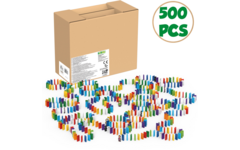 BiOBUDDi Domino 500 mix van 6 kleuren, inclusief 10 figuren
