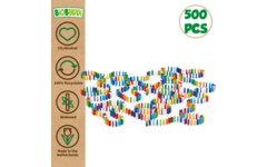 BiOBUDDi Domino 500 mix van 6 kleuren, inclusief 10 figuren