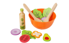 Houten Speeleten Salade Speelset, 15 delig
