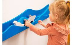 Speellijst water voor aan de muur voor speeldieren, blauw