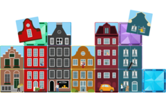 Coblo Toppers Klein Amsterdam, set van 60 stuks