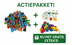BiOBUDDi Trackconnectors, 250 onderd. + GRATIS 50 bouwblokken + dieren