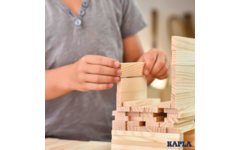 KAPLA®  groepsset in kist, 280 onder- delen incl. voorbeeldboek assorti