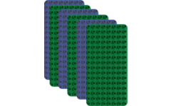 BiOBUDDi Education bouwplatenset 3x blauw, 3x groen