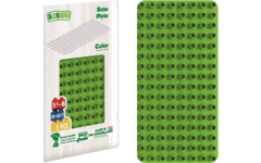 BiOBUDDi Education bouwplatenset 1x blauw, 1x groen, 1x rood en 1x geel