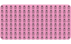 BiOBUDDi Education bouwplaat Flamingo Pink, 25,7 x 12,9 cm