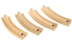 Brio World lange rails bochten (4 stuks)