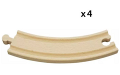 Brio World lange rails bochten (4 stuks)