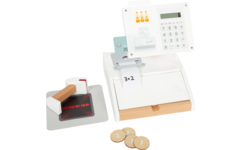 Small Foot - houten speelgoedkassa met scanner, 15 delig