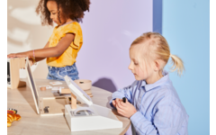Small Foot - houten speelgoedkassa met scanner, 15 delig