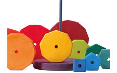 Grimm's - reuze geometrische stapeltoren - stapelen - set van 11