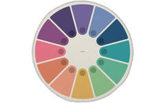 Mat extra groot, rond, regenboog 2 , 200 cm