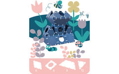 Bouwset educatie inöuqa, Blue Berry, set van 30 stuks