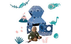 Bouwset educatie inöuqa, Blue Berry, set van 30 stuks