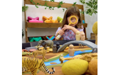 Interactieve kleine wereld safarilandschap