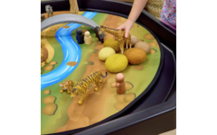 Interactieve kleine wereld safarilandschap