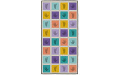 Speelmat twister | handen en voeten, incl. dobbelsteen, 100 x 200 cm