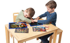 Creatieve borden, set van 4 stuks, inclusief kaarten en draden