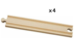 Brio World Lange rails recht (4 stuks)