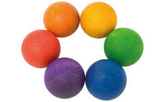Open eind - Grapat Marbles - knikkers - gekleurd - hout - set van 36 assorti