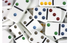 Domino dubbel 6 in blik
