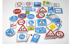 Set magnetische verkeersborden (64 stuks)