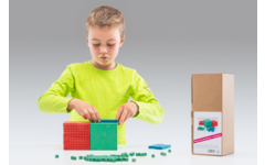 Base Ten Set in 3 Montessorikl (121 stuks)