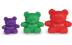 Berenfamilie, regenboogkleuren, set van 96