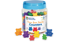 Berenfamilie, regenboogkleuren, set van 96