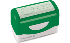Zeefdrukstempel "Perpetuum", "Kloktijden"