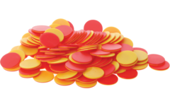 Fiches 2-Kleuren Tellers, 200 stuks geel en rood