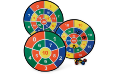 Dartschijven-rekenspel "bewegend leren", 12-delig