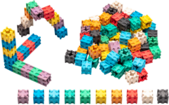 Kubussen interlocking in 10 kleuren (100 stuks)