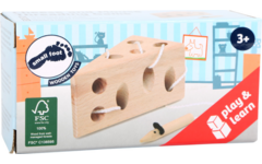 Small Foot - Kaas en Muis Houten Rijgspel