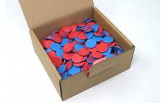 Fiches dubbelzijdig rood/blauw (400 stuks)