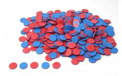Fiches dubbelzijdig rood/blauw (400 stuks)