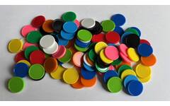 Telschijven 100 stuks, 10 kleuren 20 mm