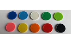 Telschijven 100 stuks, 10 kleuren 20 mm