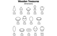 Houten schatten natuurlijke set