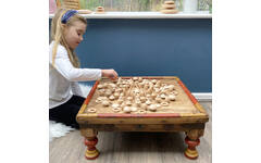 Houten schatten natuurlijke set