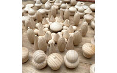 Houten schatten natuurlijke set