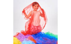 Regenboog organza stof