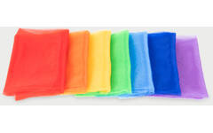 Regenboog organza stof