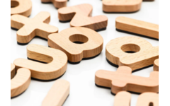 Magnetische houten letters