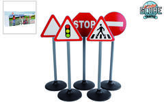 Kids Globe Maxi 5 verkeersborden dubbelzijdig met 10stickers